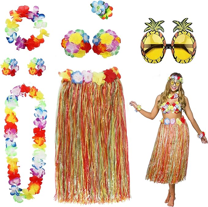 whattobuynow's tweet image. Planning a beach party or luau? Don’t forget to grab this colorful Hula Skirt and accessory set! 🌸 It’s perfect for adding a tropical twist to your summer celebrations. 🌴 Shop the set here: [link] #HulaCostume #SummerCelebrations #LuauParty #TropicalCostume #IslandLife