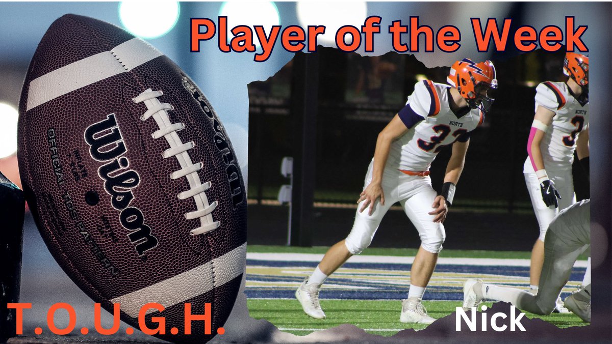 Nick Hurliman was selected as Varsity Defense POTW for Frankfort: Nick has been working super hard at practice ever since he arrived. Last night when he got in the game, he played hard on every snap and had an immediate impact.