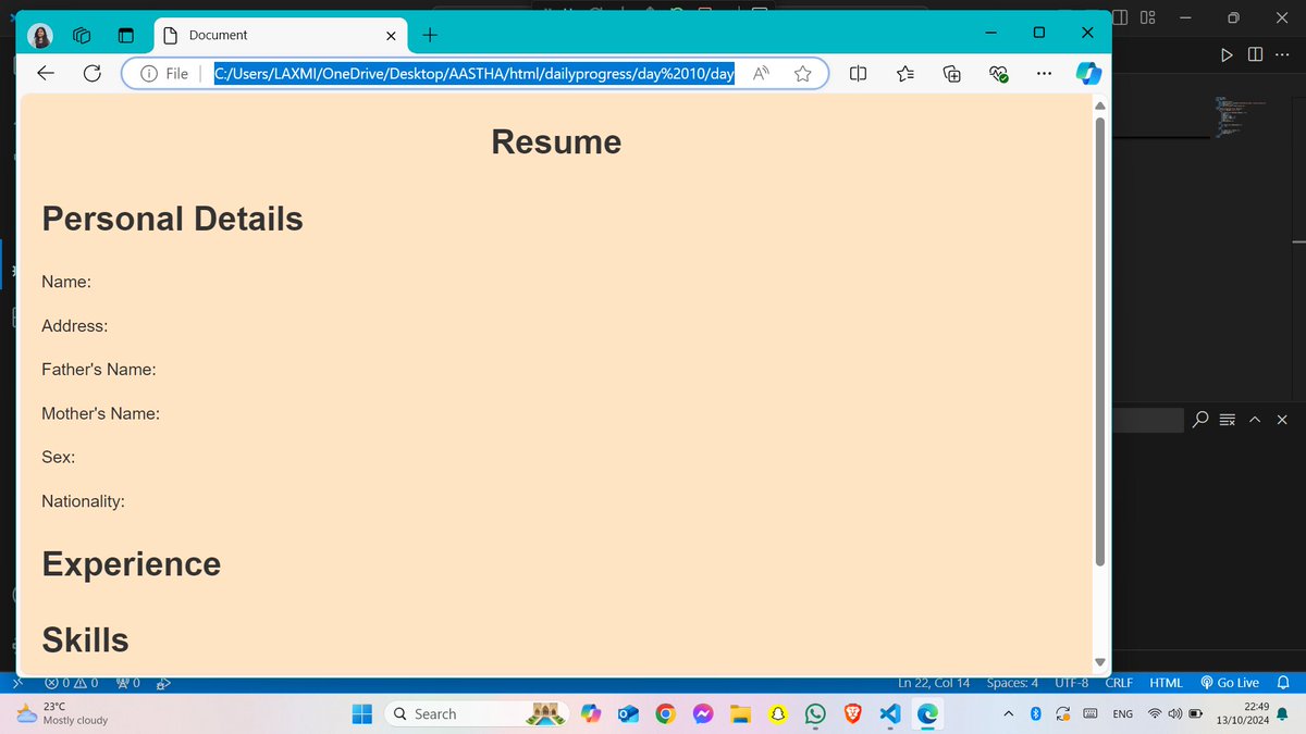 Deadly_ruch's tweet photo. 30 days of exploring in web development in both HTML and CSS. #LUD10 of learning web development with #LearningutsavToday . Let's make this Dashain-Tihar a #FestivalOfLearning with@learning_utsav
#LearningUtsav #day10oflearning https://t.co/50MT9aALZD