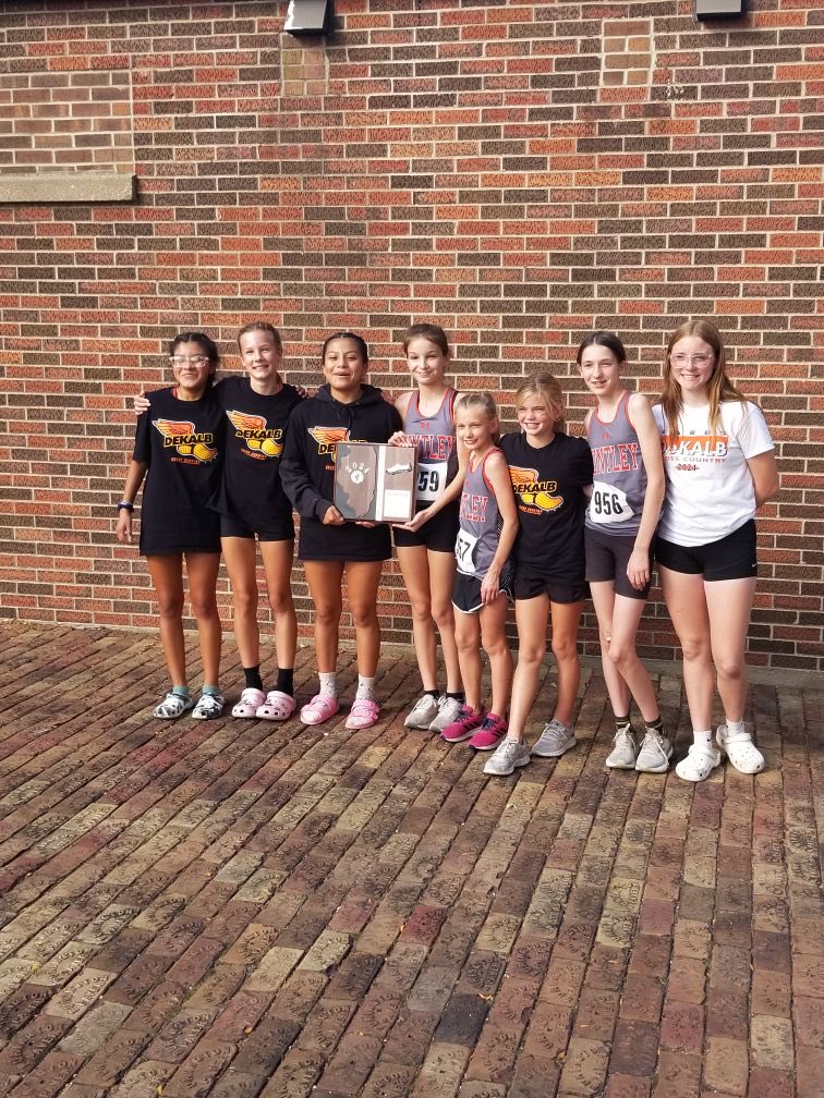 Congrats to the Huntley Middle School girls and Coaches Near and Collins for qualifying for the IESA State Cross Country meet after finishing 3rd at the Sterling Sectional!