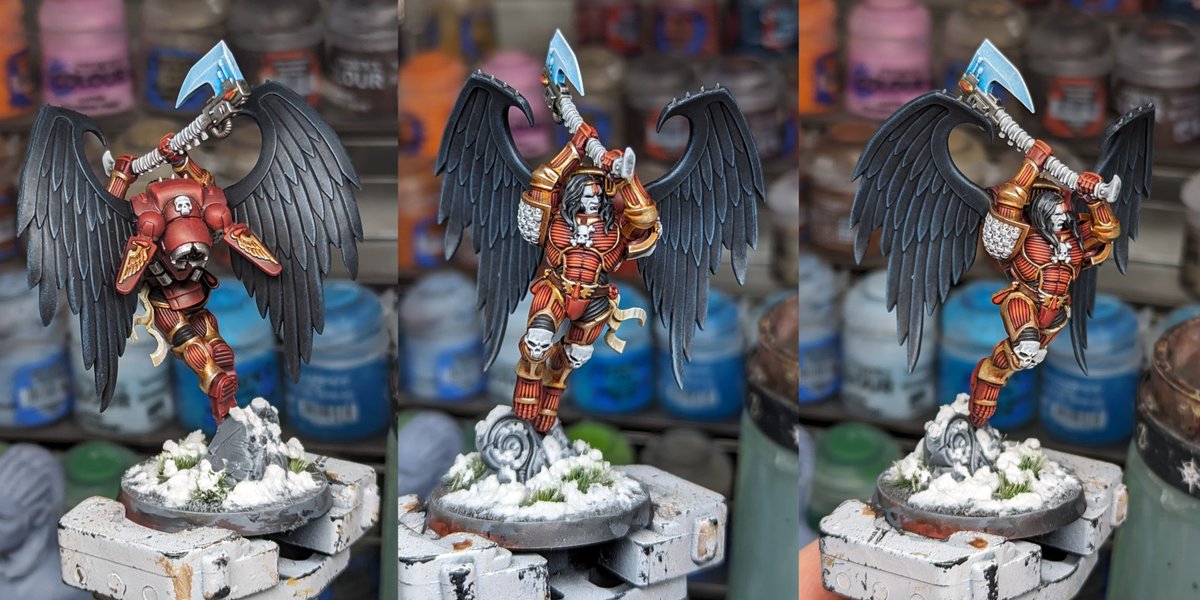 All the little bits finished off and the axe repainted. I'm much happier with it now. Just got to paint the base rim and Astorath is done. 

He's been such a treat to paint. Thanks to <a href="/warhammer/">Warhammer Official</a> for sending me a copy.

#AdWIP #Warhammer40000 #WarhammerCommunity