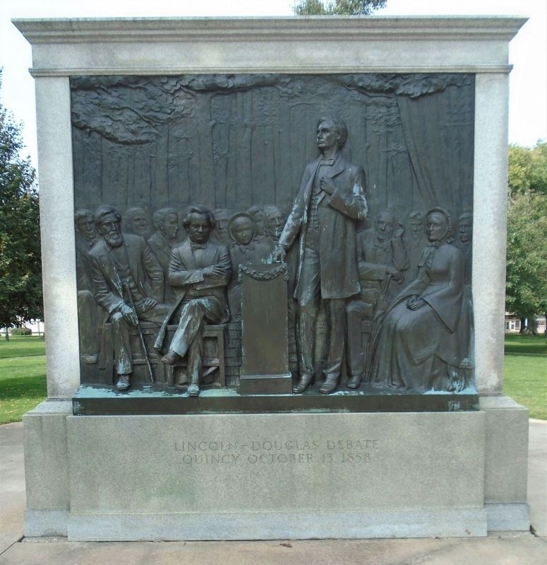 #OTD in 1858, Lincoln and Douglas are in Quincy, IL for the 6th of seven debates. About 12,000 people hear them argue over slavery.