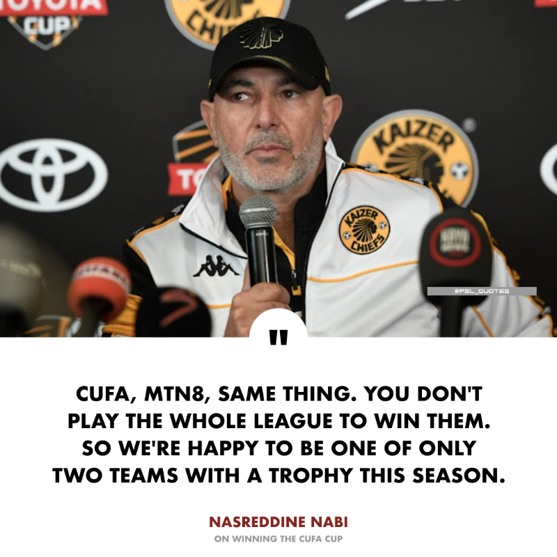 Nasreddine Nabi reacts to winning the CUFA cup 🚨