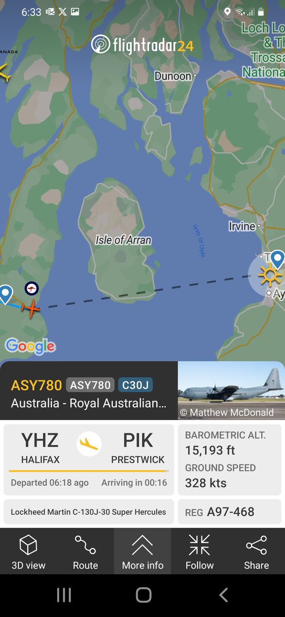 BloodyPolitics's tweet photo. The 🇦🇺 Aussies are descending for Prestwick

#ASY780 from Halifax to Prestwick https://t.co/97UMp3GlWR https://t.co/cNxzkJGPDL