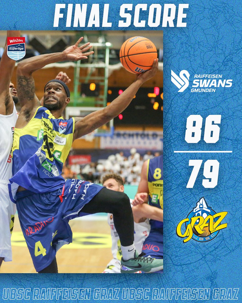 Knappes Spiel, unglückliches Ende. 😓

Boxscore ➡️ shorturl.at/aGrBS

#ubscgraz #togetherforGraz