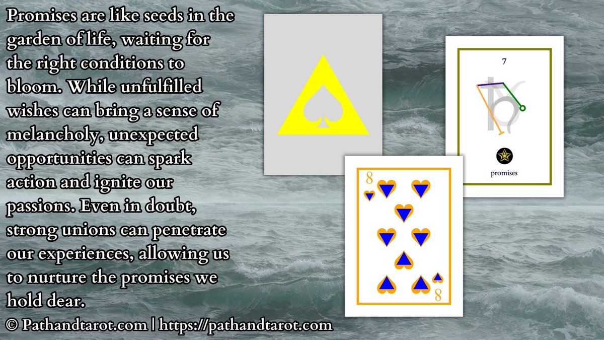 pathandtarot's tweet photo. Promises are like seeds in the garden of life, waiting for the right conditions to bloom.
#cartomancy #dailytarot #tarotreader #tarotcards #pathandtarot #pathandtarotdeck #tarot #divination https://t.co/TVl6eDCiuK