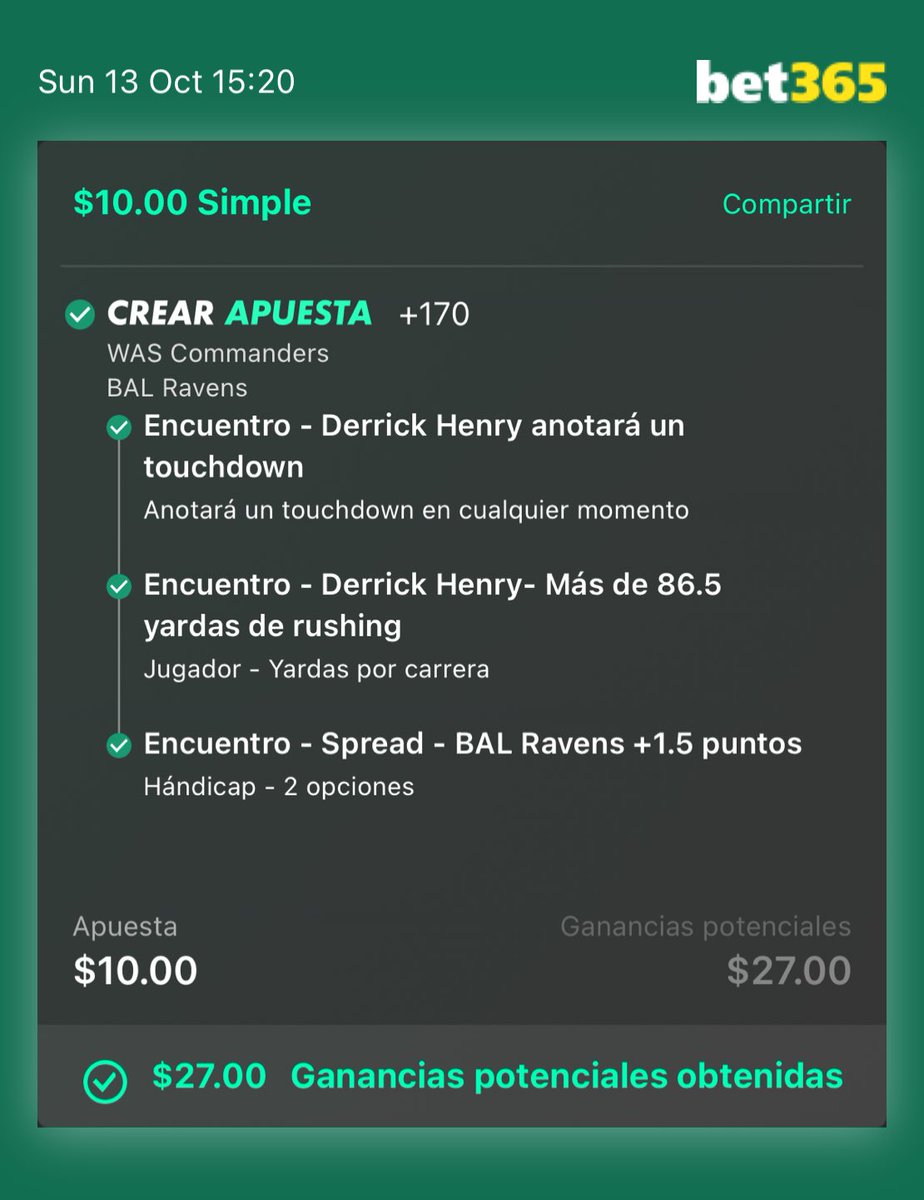 LuisNalv's tweet image. Derrick Henry siempre confiable 

WAS Commanders vs BAL Ravens 
+170 ✅

#WASvsBAL 
#NFL