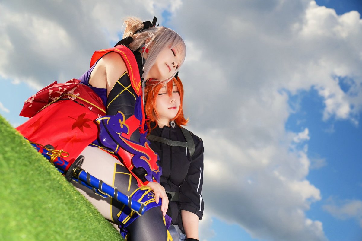 na4010's tweet photo. ⚠️コスプレ  Cosplay ⚠️

Fate/Grand Order

藤丸立香@xxxxumeboshi 
宮本武蔵@na4010 

-二人繋ぐものが
 形に残らないとしても-

📸@soulcalibur1000 https://t.co/fgMNPgCOMj