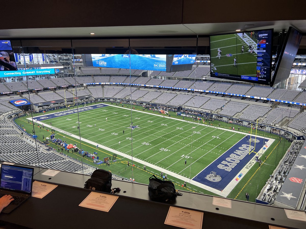 Today’s vantage point for covering the #Cowboys vs. #Lions.