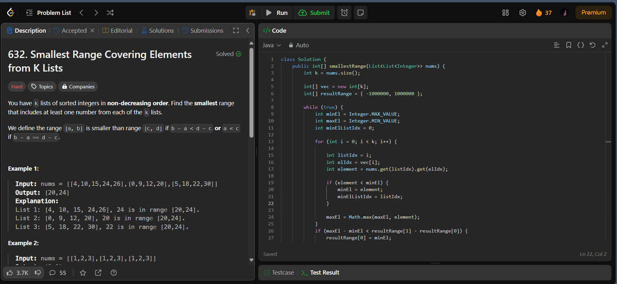 DevGupta4526's tweet photo. Day 38 of #CodeDaily &amp; #CoreSubjects 💻

✅ Solved the tough #LeetCode problem: Smallest Range Covering Elements from K Lists
🔍 Revised React.js and React Native
Feeling accomplished after cracking this one! 🚀
#100DaysOfCode #LeetCodeChallenge #CoreSubjects #ReactNative #React https://t.co/bM5c2CyvAN