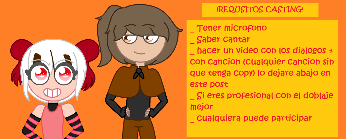 solkaspa's tweet image. ⚠️SE BUSCA VOCES PARA PERSONAJES Y ARTISTAS⚠️

Llevo planeando esto durante semanas, así que cualquier cosa, cualquier duda me lo dicen, así que suerte los que puedan participar.