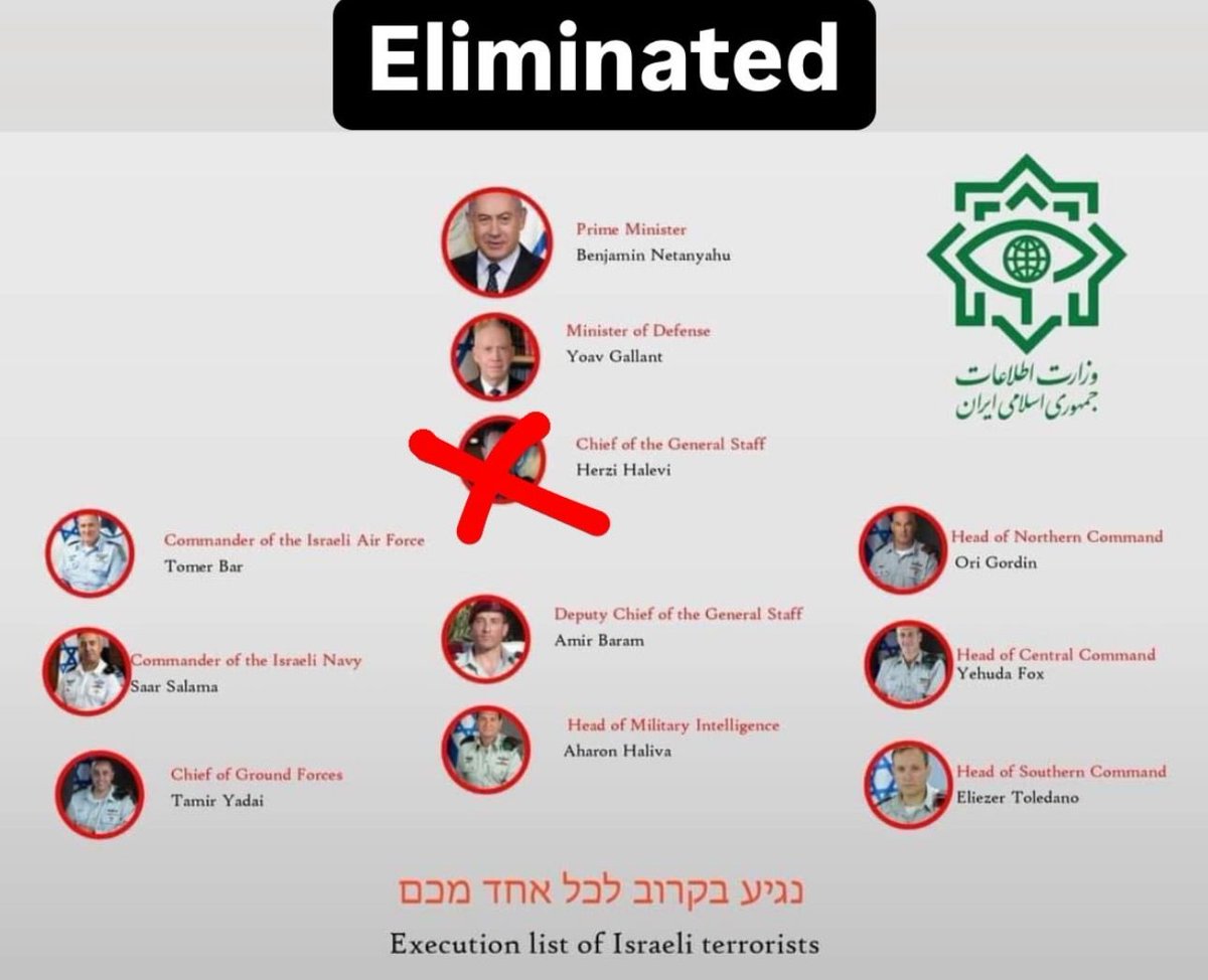 BREAKING: HERZI HALEVI ISRAELI CHEIF OF STAFF HAS BEEN ASSASSINATED