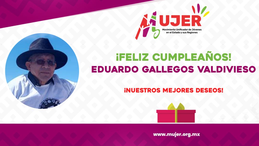 Felicitamos en este día especial a nuestro gran amigo Eduardo Gallegos Valdivieso, por el motivo de su cumpleaños, nuestros mejores deseos.

Le enviamos un fuerte y cálido abrazo. Felicidades, feliz cumpleaños 🥳🎉🎈🎁.
#AzucenaHernandez #PartidoMujerOaxaca #SomosMujer