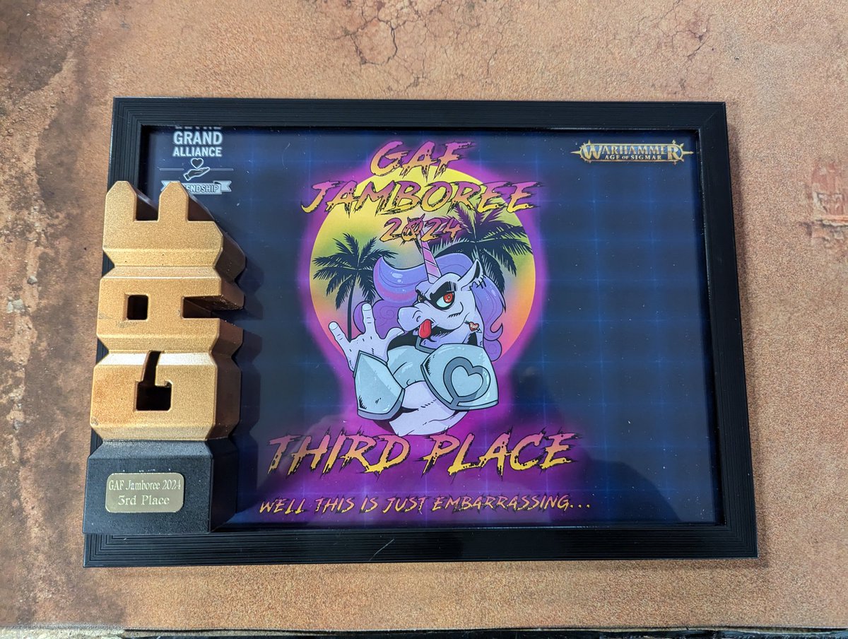 Great weekend at GAF jamboree,<a href="/gaf_mark/">Mark Ward, Miami Spice</a> &amp; <a href="/GAF_Moonhead/">GAF_Moonhead</a> run a mint event.

Shout-out to all my opponents for some top tier games, Dan, Ed, <a href="/EllarrUK/">Mike Chadderton 🍉🍉🍉</a>, <a href="/AOS_Pete/">AOS Pete</a> &amp; Pete D.

Buzzing to get the Kruleboyz to a 4-1 and dirty trick into 3rd place 🎉 Bring on Heartlands next week 💪🏻