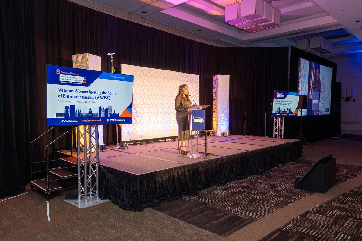 IVMFSyracuseU's tweet photo. Day 2 at #VWISE was empowering for veteran-owned businesswomen & other incredible entrepreneurs! The day kicked off with an inspiring keynote, followed by panels on business success, work-life balance, & expert coaching. It’s amazing to see their passion and potential in action! https://t.co/knia719IK2