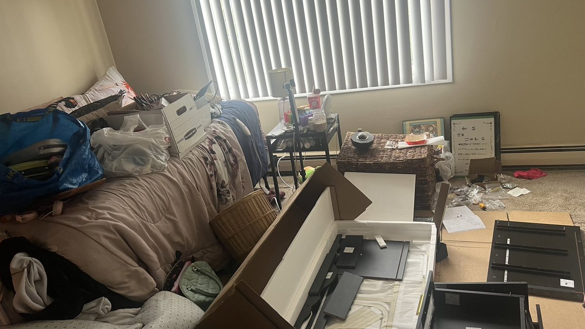 Let’s…move todays stream to tomorrow. 
I want to sleep in my bed tonight 🥲
(Me, attempting to build furniture 😭)