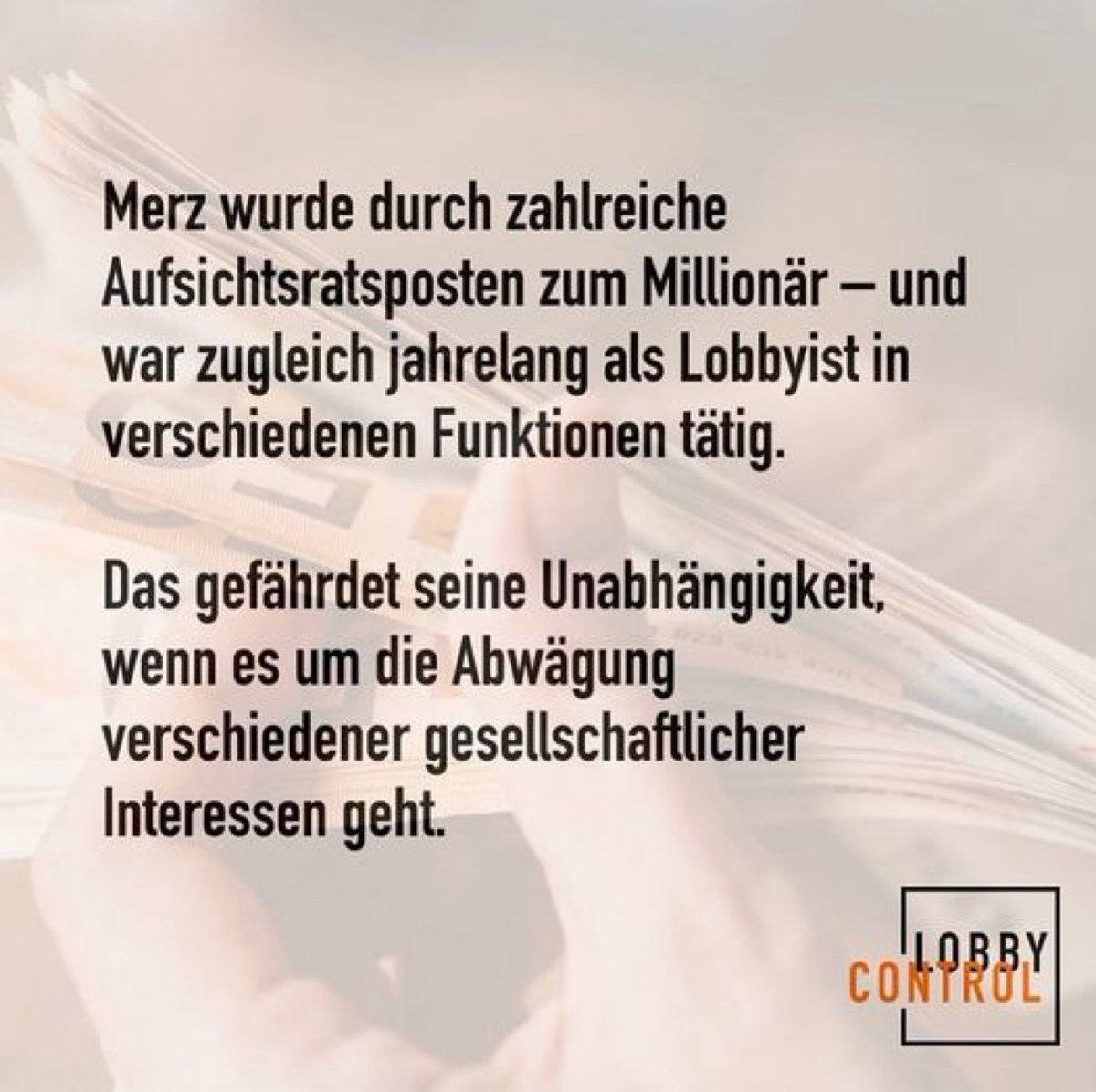 hexe2020's tweet image. Was #LobbyControl zu #MerzKannEsNicht sagt