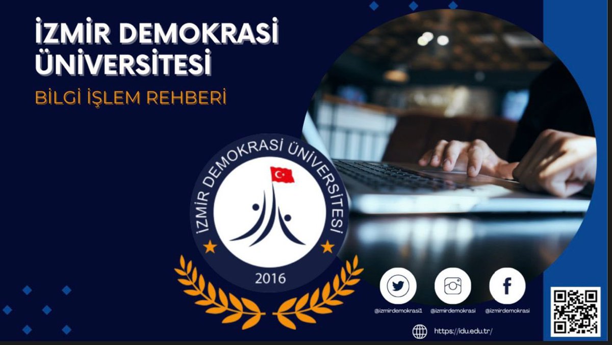 İzmir Demokrasi Üniversitesi (@izmirdemokrasi1) on Twitter photo İzmir Demokrasi Üniversitesi, Bilgi İşlem Daire Başkanlığı tarafından hazırlanan, bilgi işlem uygulamaları hakkında detaylı bilgi içeren Bilgi İşlem Rehberi, öğrencilerimizin kullanımına sunulmuştur.
*Detaylı Bilgi için;* bidb.idu.edu.tr/aDetail.aspx?N…
<a href="/tbedriye1/">Bedriye Tunçsiper</a> İzmir Demokrasi Üniversitesi, Bilgi İşlem Daire Başkanlığı tarafından hazırlanan, bilgi işlem uygulamaları hakkında detaylı bilgi içeren Bilgi İşlem Rehberi, öğrencilerimizin kullanımına sunulmuştur.
*Detaylı Bilgi için;* bidb.idu.edu.tr/aDetail.aspx?N…
<a href="/tbedriye1/">Bedriye Tunçsiper</a>