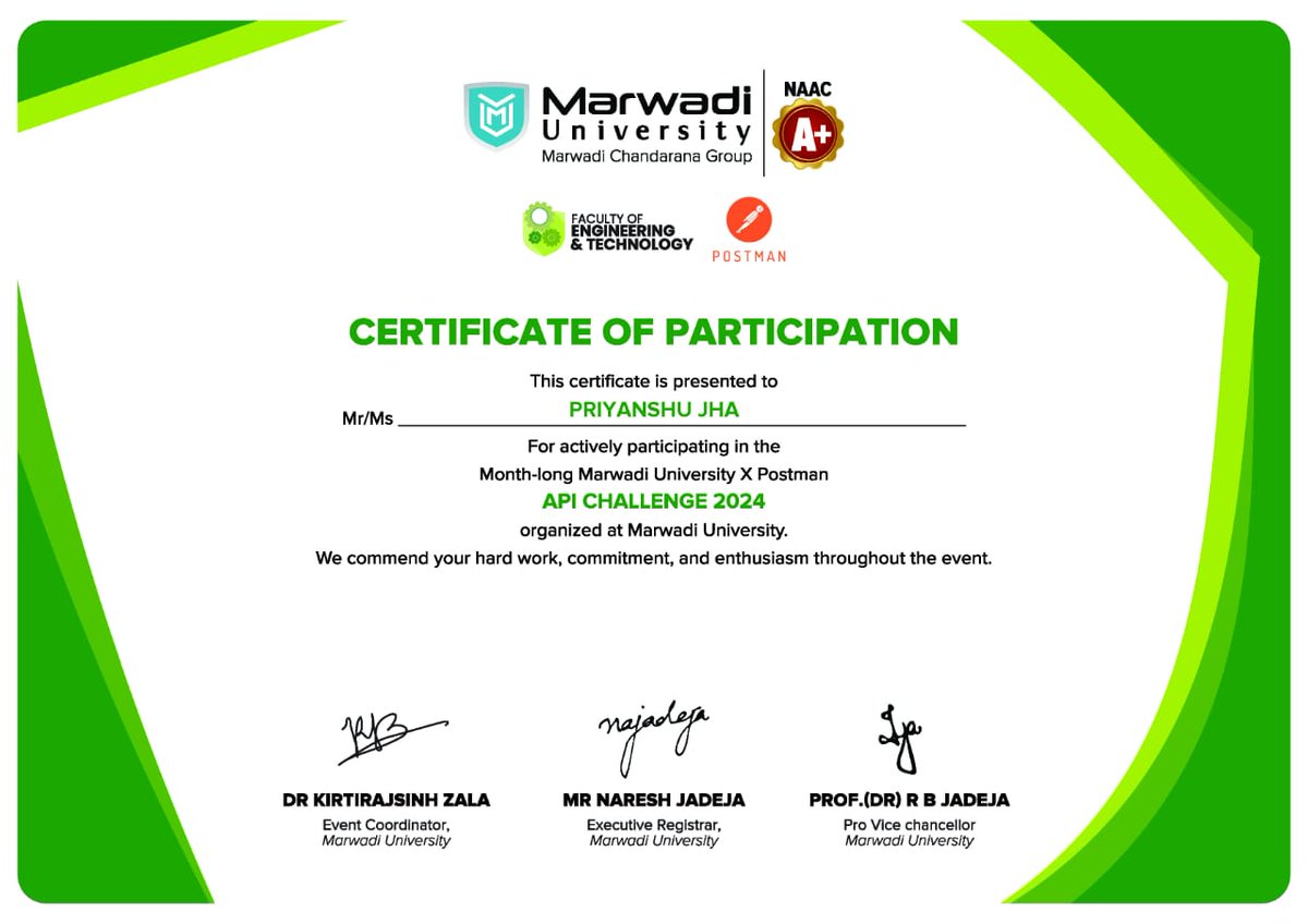 PRIYANSHUJ21838's tweet image. Completed the #PostmanAPIChallenge! Gained valuable experience working with APIs and honed my skills in building efficient solutions. 💻🔗 #Hackathon #APIDevelopment