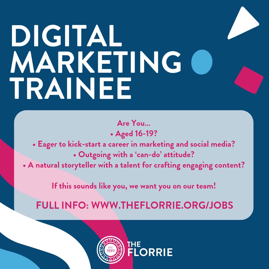TheFlorrie's tweet photo. We've got a number of trainee positions here at The Florrie to support young people at the start of their careers. Head to https://t.co/YBAog6P6ld to find out more and apply 🔗

Please share with anyone you think might be interested.

#Jobs #TheFlorrie #LiverpoolJobs https://t.co/9XwveNcNGP