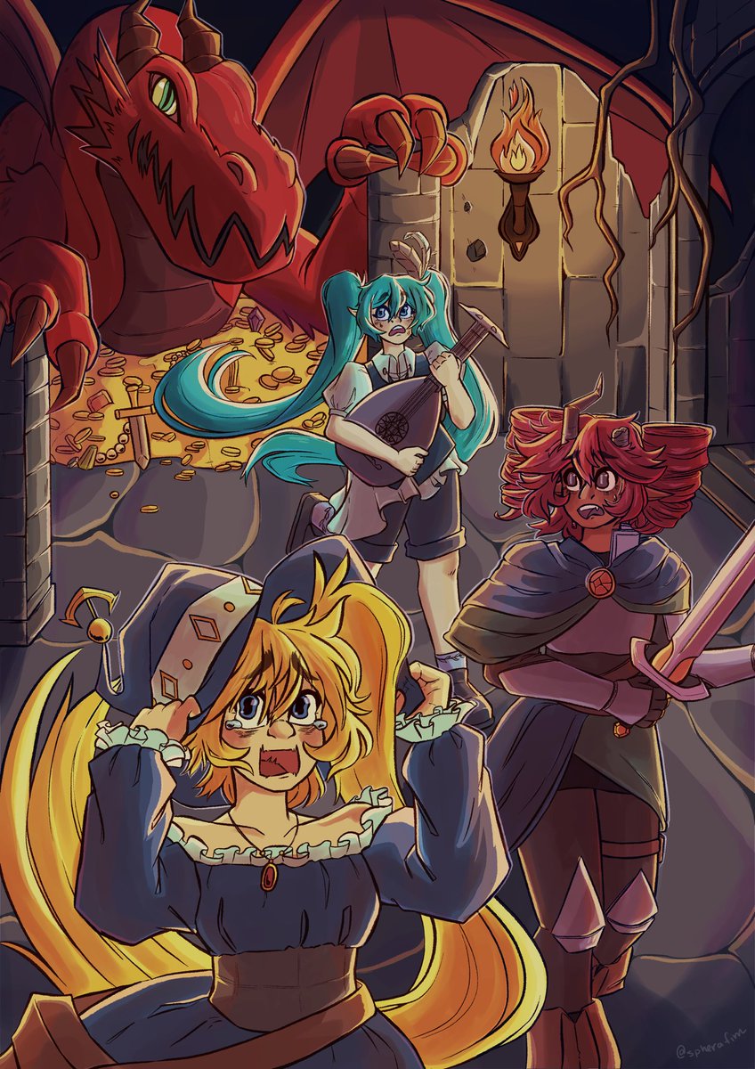 Woohooo!! Here’s my full piece for the <a href="/UponASynthZine/">Once Upon A Synth OUT NOW!!</a> !!! Go check out the zine and all the awesome artists in it!!!