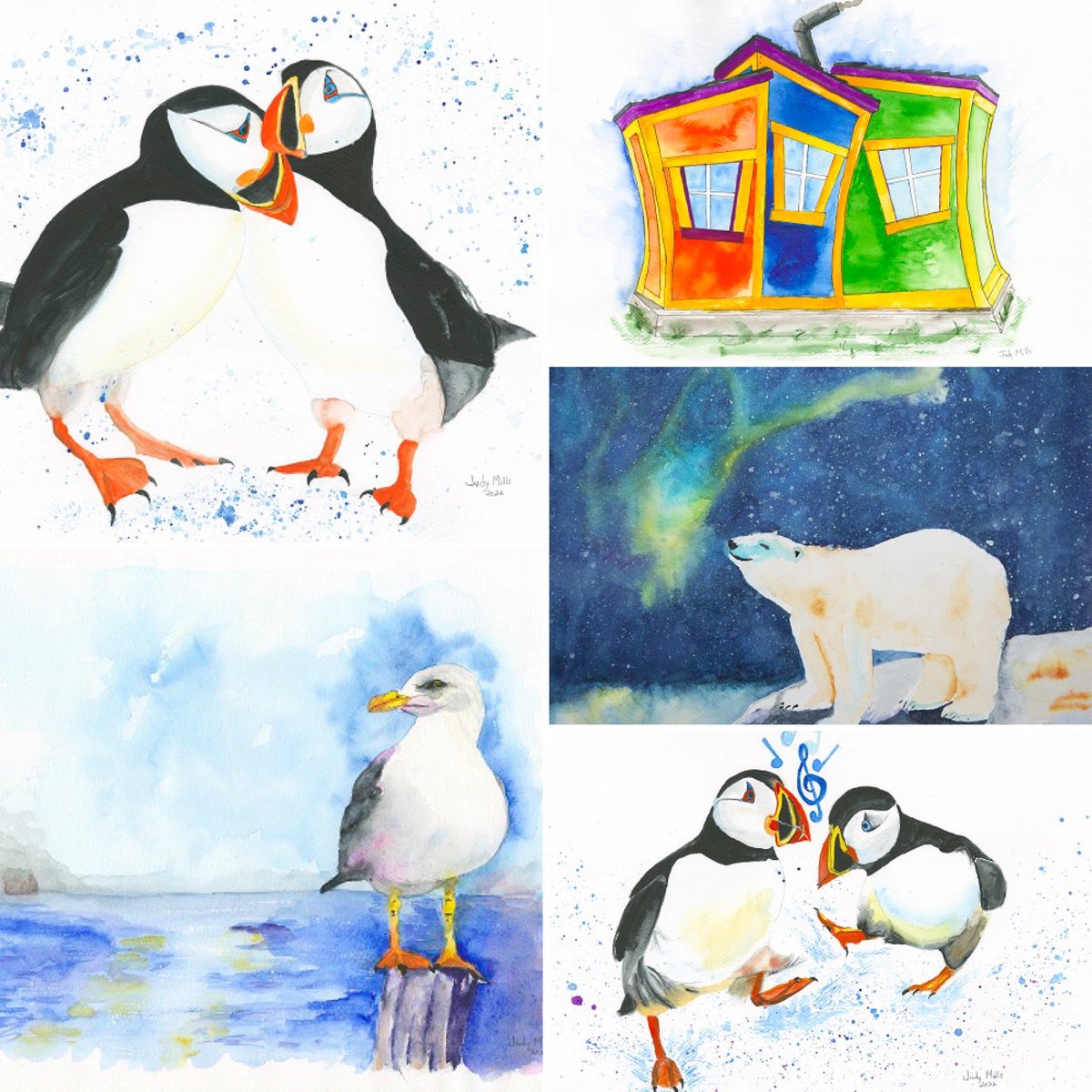 NLShop's tweet photo. The Newfoundland Shop would like to welcome Judy Mills, a watercolour artist from Baie Verte, to our online art gallery. If you want to view her work, and learn more about her, please visit us online at https://t.co/22nwmkcS0q https://t.co/7ZusmI80TE