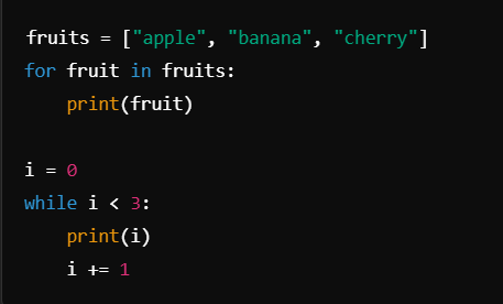 VASU_SHEDALA's tweet image. "🔄 Day 5 of #100DaysOfCode: Learning how to loop with ‘for’ and ‘while’. Python loops make iterating easy! #PythonLoops #CodeWithHarry #LearningPython"