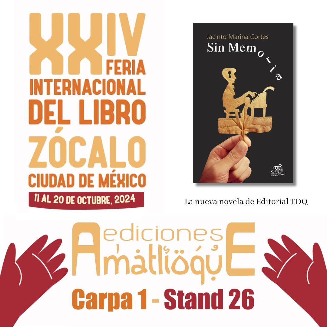 Encuentra la nueva novela de <a href="/EditorialTDQ/">Editorial TDQ</a> en el stand 26 de la <a href="/FILZocalo/">#FILZócalo2025</a>, con nuestra adorada <a href="/lesfrancia/">Leslie Rondero</a>. 😃