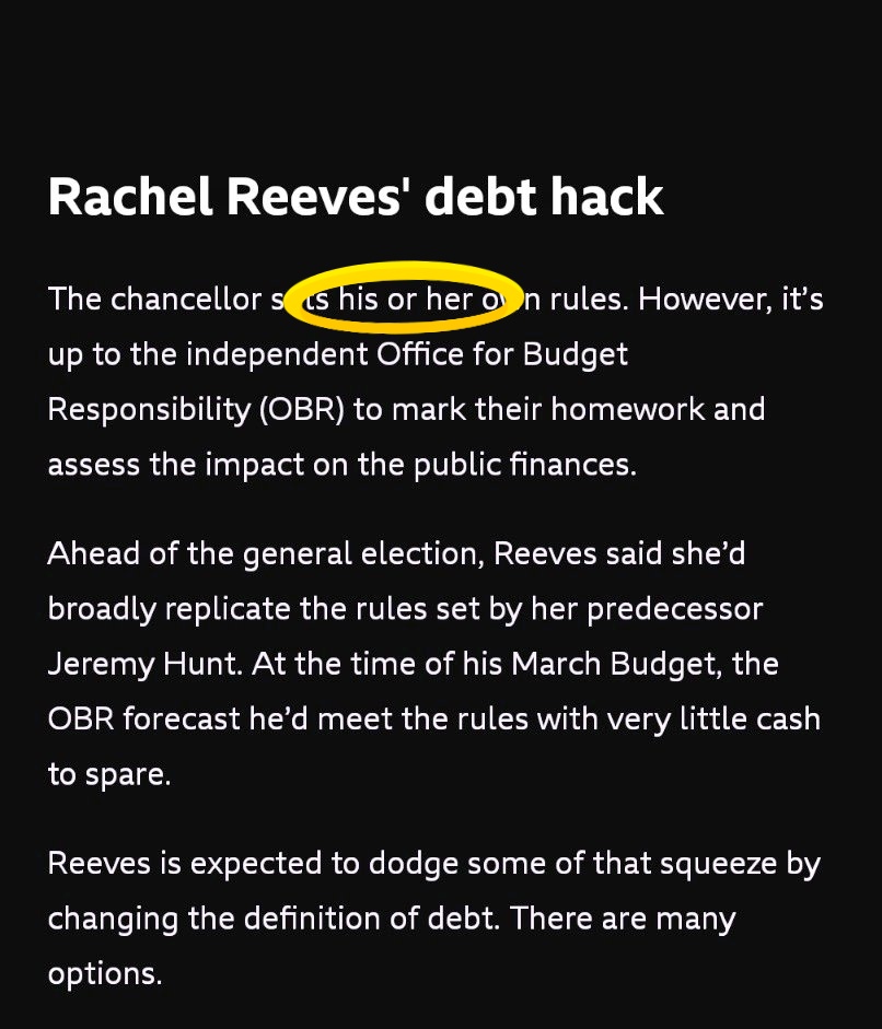 klaceyd's tweet photo. A note for your editorial guidelines @BBCNews - When you find yourself writing 'his or her', you could be more concise AND more inclusive by just writing 'their'. https://t.co/ut2uWmVOKf
