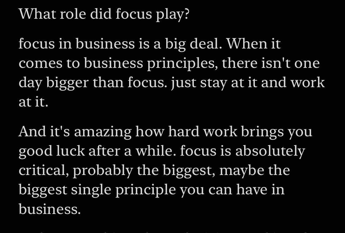 AITranscript's tweet photo. Focus is your biggest advantage, as a business, but also as an individual, I am a great believer in this. https://t.co/pvbUKx1eza