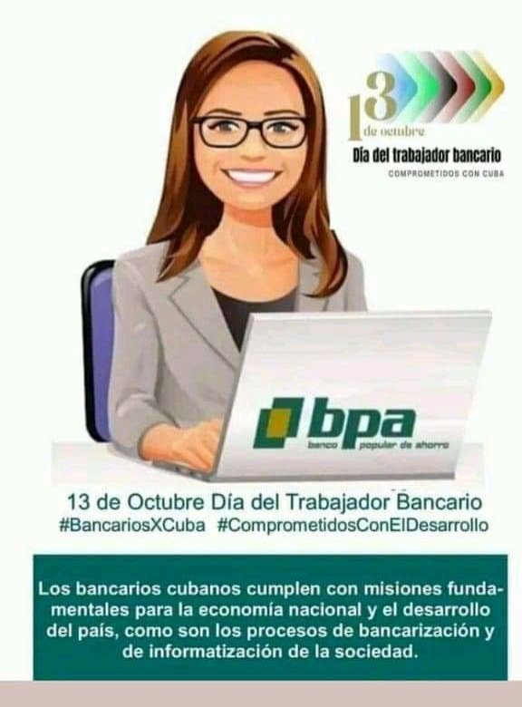 LiusmaryH's tweet photo. Muchas felicidades a los trabajadores del sector bancario. https://t.co/oT75g2JzWq https://t.co/Ka2EIZfGgJ