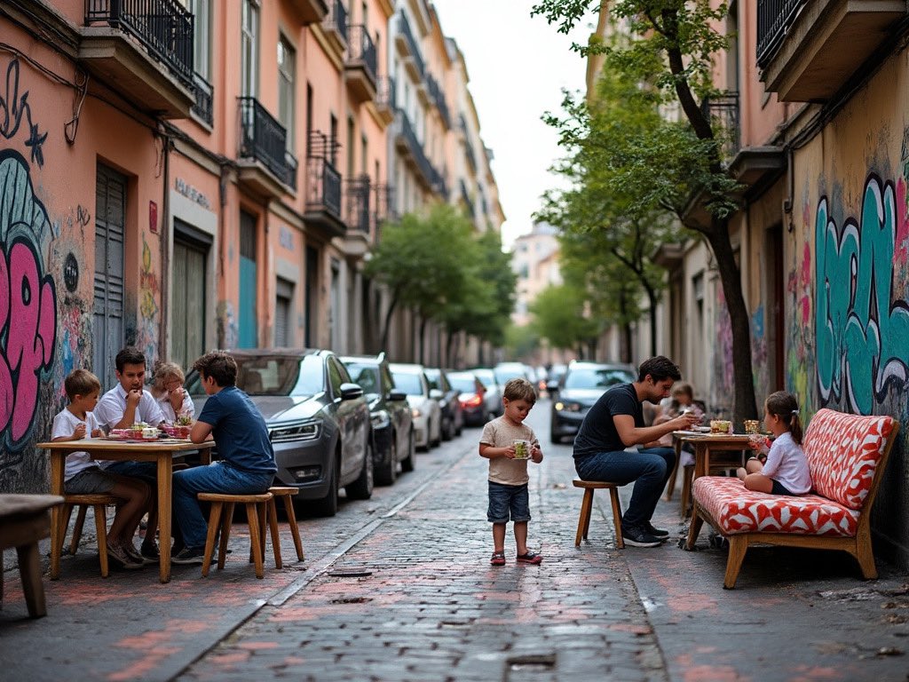 La alcaldesa de Monteluz, Clara Jiménez, anunció en julio una nueva medida dirigida a las familias sin coche. Desde el 12 de ese mes disponen de 12m2 de calle para ellos. “Es injusto que regalemos un trozo de espacio público a quien quiere almacenar su coche y nada a los demás"