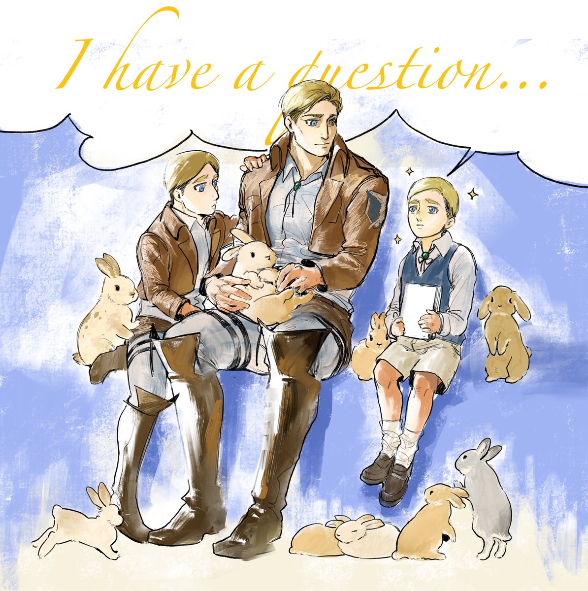 #エルヴィン・スミス生誕祭2024
#エルヴィン・スミス生誕祭 
浸泡在兔子堆里的饼饼☺️☺️