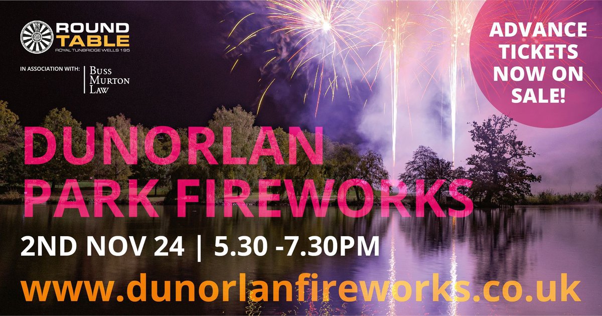 RTW Round Table (@rtw_round_table) on Twitter photo Less than 3 weeks to go until we light up the skies over Tunbridge Wells. Buy your advanced tickets now. dunorlanfireworks.co.uk <a href="/tw_events/">Tunbridge Wells Events 👑</a> <a href="/TWellsCouncil/">TWBC</a> <a href="/My_T_Wells/">My Tunbridge Wells</a> Less than 3 weeks to go until we light up the skies over Tunbridge Wells. Buy your advanced tickets now. dunorlanfireworks.co.uk <a href="/tw_events/">Tunbridge Wells Events 👑</a> <a href="/TWellsCouncil/">TWBC</a> <a href="/My_T_Wells/">My Tunbridge Wells</a>