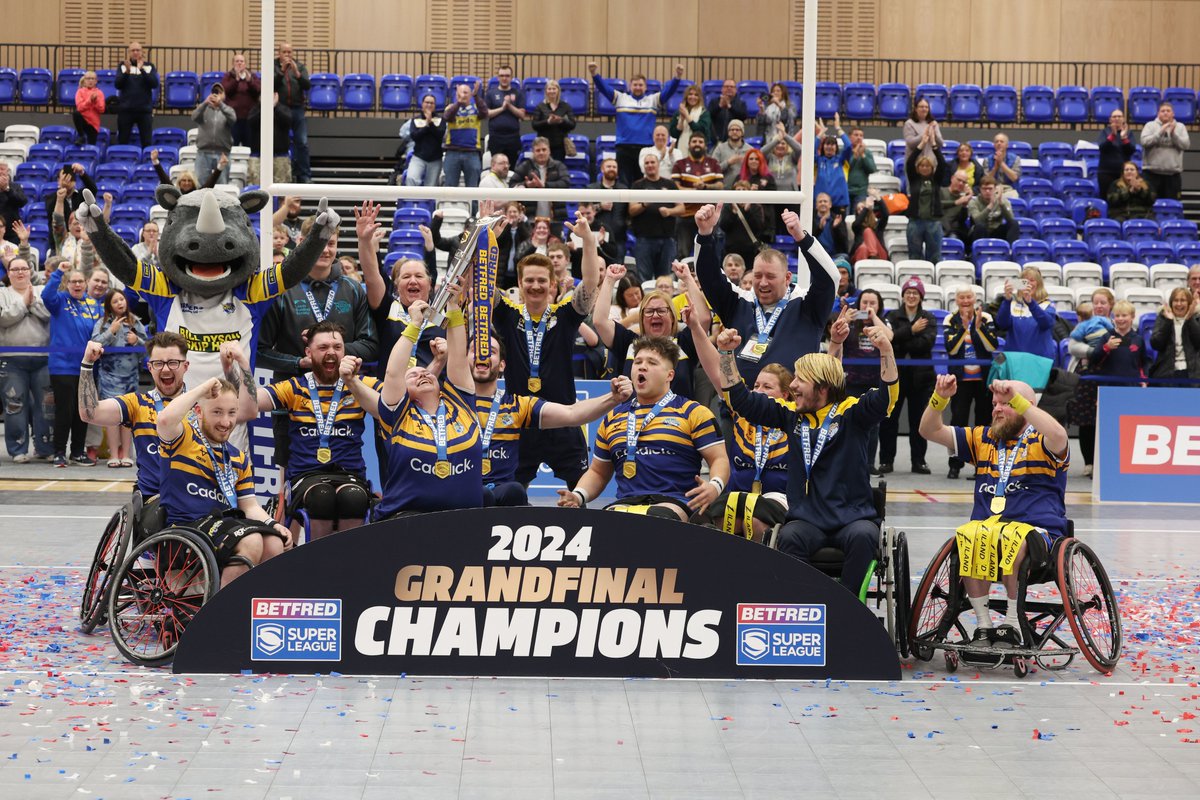 WalesRugbyL's tweet photo. Llongyfarchiadau to our Wales international player @JodieannWhRL for scoring a try in @leedsrhinos @RugbyLeeds @WheelchairRL @SuperLeague Grand Final win today before lifting the trophy as captain.
Arddechog! #falch #Cymru ๐ด๓ ง๓ ข๓ ท๓ ฌ๓ ณ๓ ฟ
Images: @swpixtweets https://t.co/RBWxVxxM1E