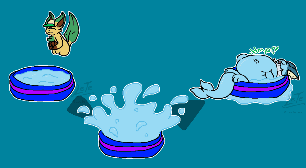 LeafeTea_'s tweet photo. Day 14 of voretober with pool

so i drew a vaporeon hiding in the pool until someone unlucky jumps in https://t.co/NfDFWLn0Nh