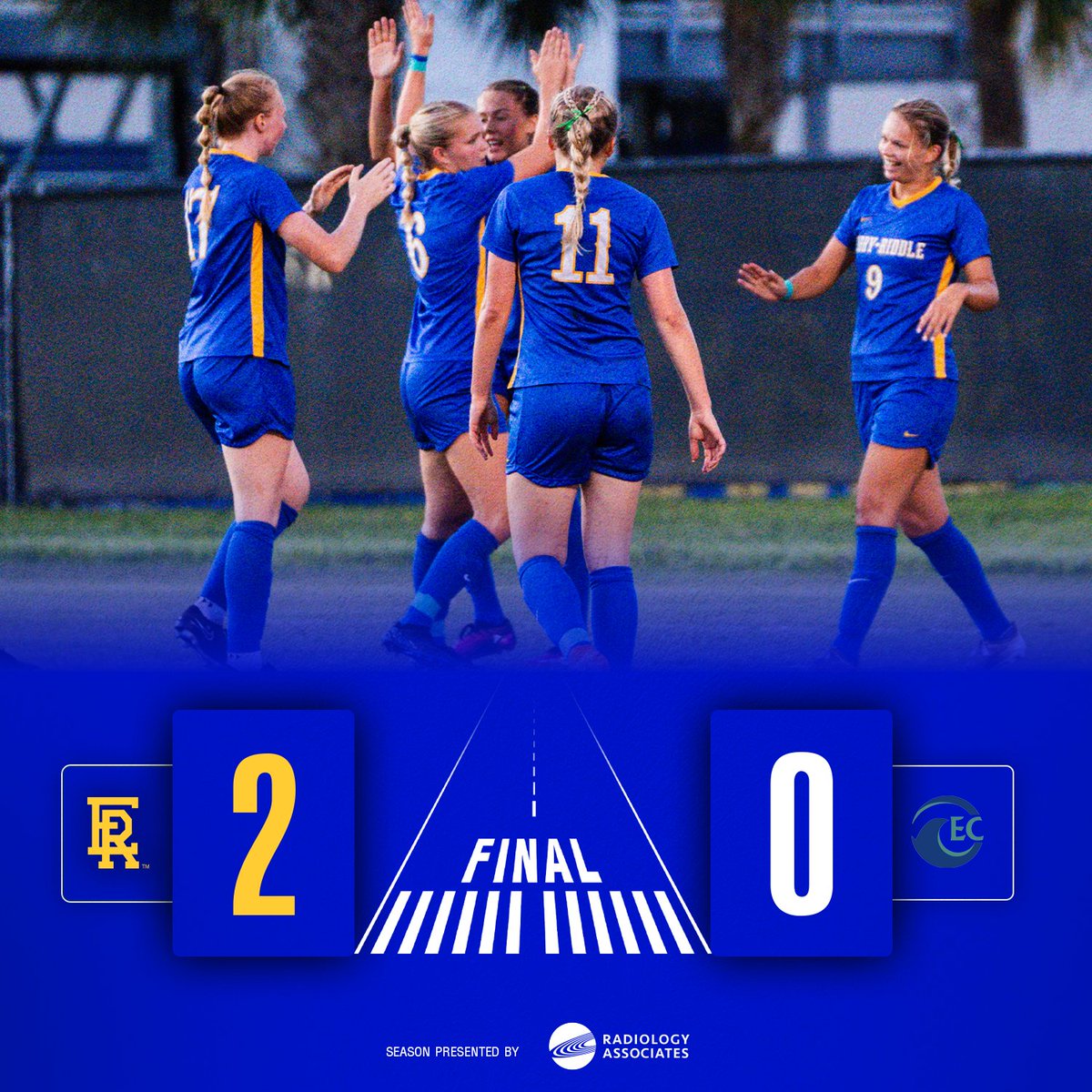 ERAUWSoccer's tweet photo. Another win for @erauwsoccer!! 
#GoERAU  #DaytonasHometownTeam https://t.co/iSmbV9xe4V