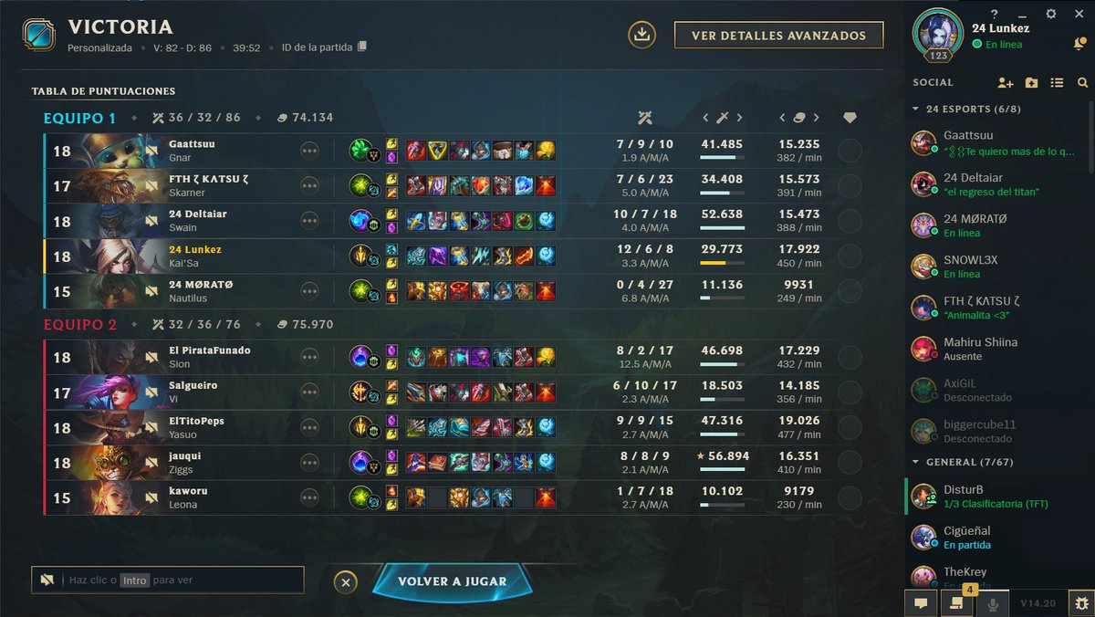24 Esports🩷 (@24esports_) on Twitter photo Después de 4 infartos, 19 troleadas, cambios de build al minuto 35 y un swain guarrete conseguimos cerrar el partido🥶
GGs <a href="/TLS__eSports/">TLS eSports</a>
Ahora a ver a nuestro equipo de WR, link en descripción⬇️
#TheNewGeneration Después de 4 infartos, 19 troleadas, cambios de build al minuto 35 y un swain guarrete conseguimos cerrar el partido🥶
GGs <a href="/TLS__eSports/">TLS eSports</a>
Ahora a ver a nuestro equipo de WR, link en descripción⬇️
#TheNewGeneration