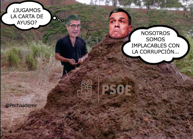 Hasta el cuello de mierda... literal.