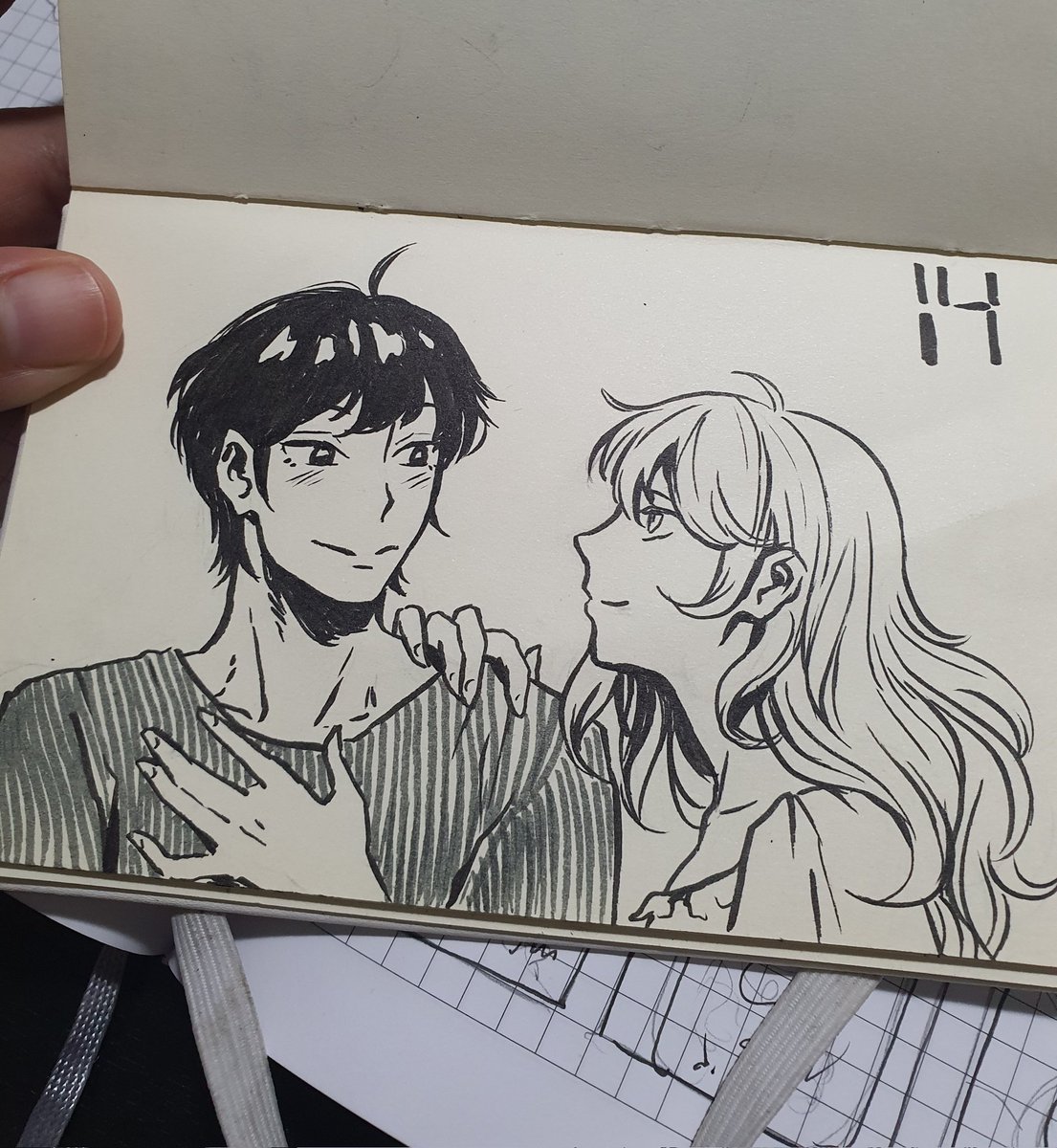 Yuushin_07's tweet image. Aight, Imma have to ends this challenge here bcs I'm really not feeling the rest of the prompts and there are other things I'd rather do so... I guess I'll have to finish the sketchbook some other way 😅 #Inktober #otptober #twiyor #genderbend this was good warm up I guess