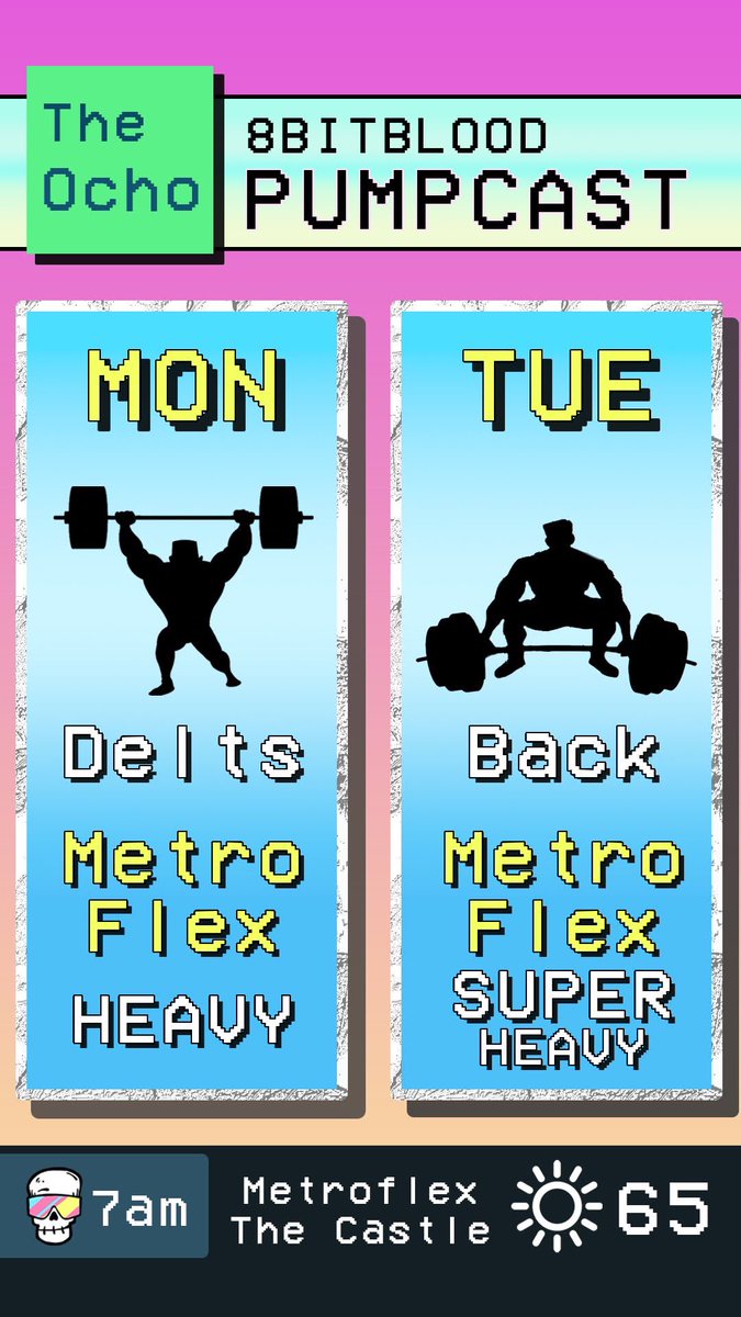 8bitblood (@8bitblood) on Twitter photo I plan workouts in 2 day increments. Here’s your local PumpCast for this week.
#FitnessGoals #PumpCast
<a href="/psychopharmaLA/">Psycho Pharma</a> 💪🏼 I plan workouts in 2 day increments. Here’s your local PumpCast for this week.
#FitnessGoals #PumpCast
<a href="/psychopharmaLA/">Psycho Pharma</a> 💪🏼