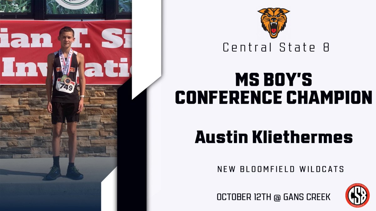 Central State 8 (@centralstate8) on Twitter photo Congratulations to New Bloomfieldās Austin Kliethermes who is the Central State 8 Conference Champion for MS boys cross country at the Brian T. Simpson Invite! <a href="/R_VilleStudents/">RHS Student Body</a> <a href="/ColeRV1/">Cole County R-V School</a> <a href="/FayetteFalcons/">Fayette High School</a> <a href="/ActivitiesNbhs/">NBHS Activities</a> <a href="/AthleticsSCHS/">SC Athletics</a> <a href="/HarrisburgAth/">Harrisburg Bulldogs</a> <a href="/Linn_Athletics/">Linn Athletic Department</a> <a href="/THSActivities1/">Tipton MS/HS</a> Congratulations to New Bloomfieldās Austin Kliethermes who is the Central State 8 Conference Champion for MS boys cross country at the Brian T. Simpson Invite! <a href="/R_VilleStudents/">RHS Student Body</a> <a href="/ColeRV1/">Cole County R-V School</a> <a href="/FayetteFalcons/">Fayette High School</a> <a href="/ActivitiesNbhs/">NBHS Activities</a> <a href="/AthleticsSCHS/">SC Athletics</a> <a href="/HarrisburgAth/">Harrisburg Bulldogs</a> <a href="/Linn_Athletics/">Linn Athletic Department</a> <a href="/THSActivities1/">Tipton MS/HS</a>