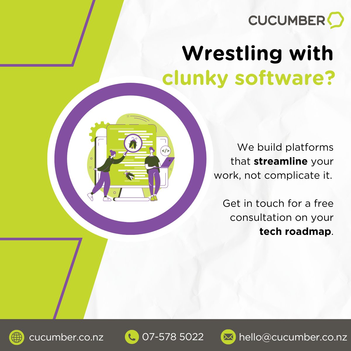 We explore all possibilities before recommending a bespoke solution.

Our experts are all about outcomes. We’ll get you the right outcome with the most cost effective and efficient solution. 

That’s what sets us apart!

#techsuccess #techsolutions #custommade