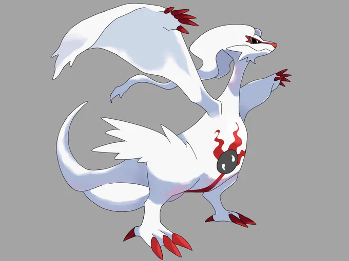 Beta Reshiram collab -Line+flat color -Shading Me