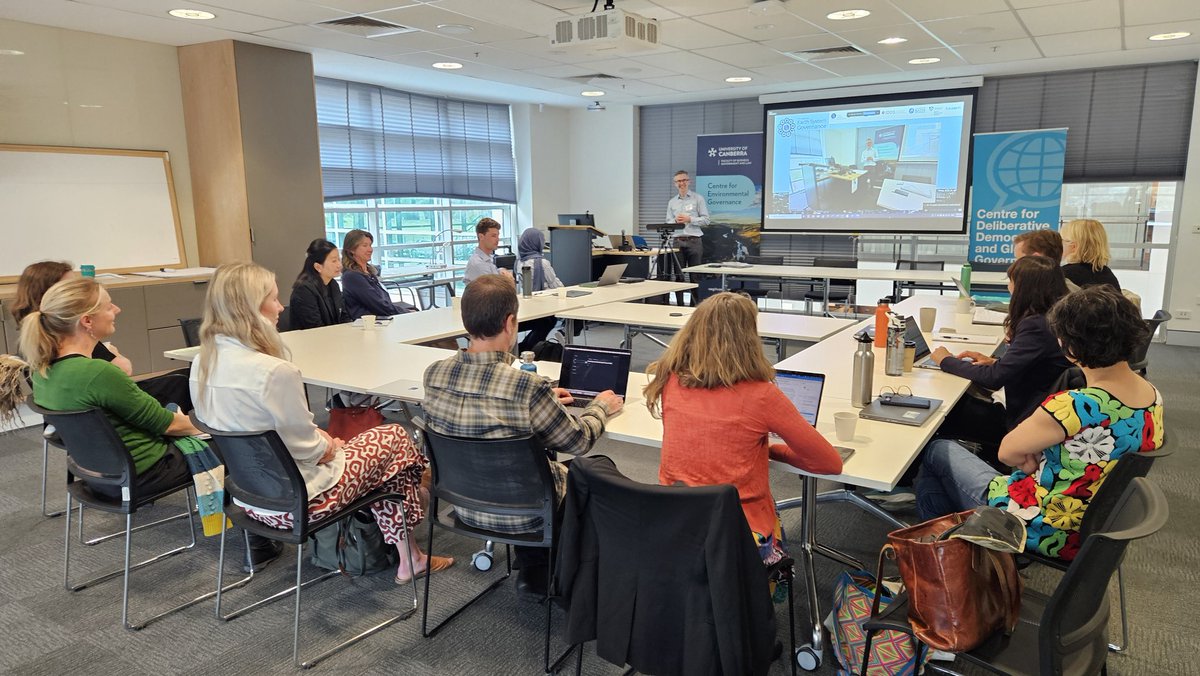 Happening now! @JRPickering welcomes everyone (in-person and online 👋) to Day 1 of the Re-Imagining #EarthSystemGovernance in an Era of #Polycrisis forum #2024ESGForum. Today's webinars are co-hosted by the Centre for Environmental Governance and <a href="/DelDemUCan/">DelDemUCan</a> <a href="/UCBGL/">Business, Government & Law @ UC</a> <a href="/UniCanberra/">University of Canberra</a>