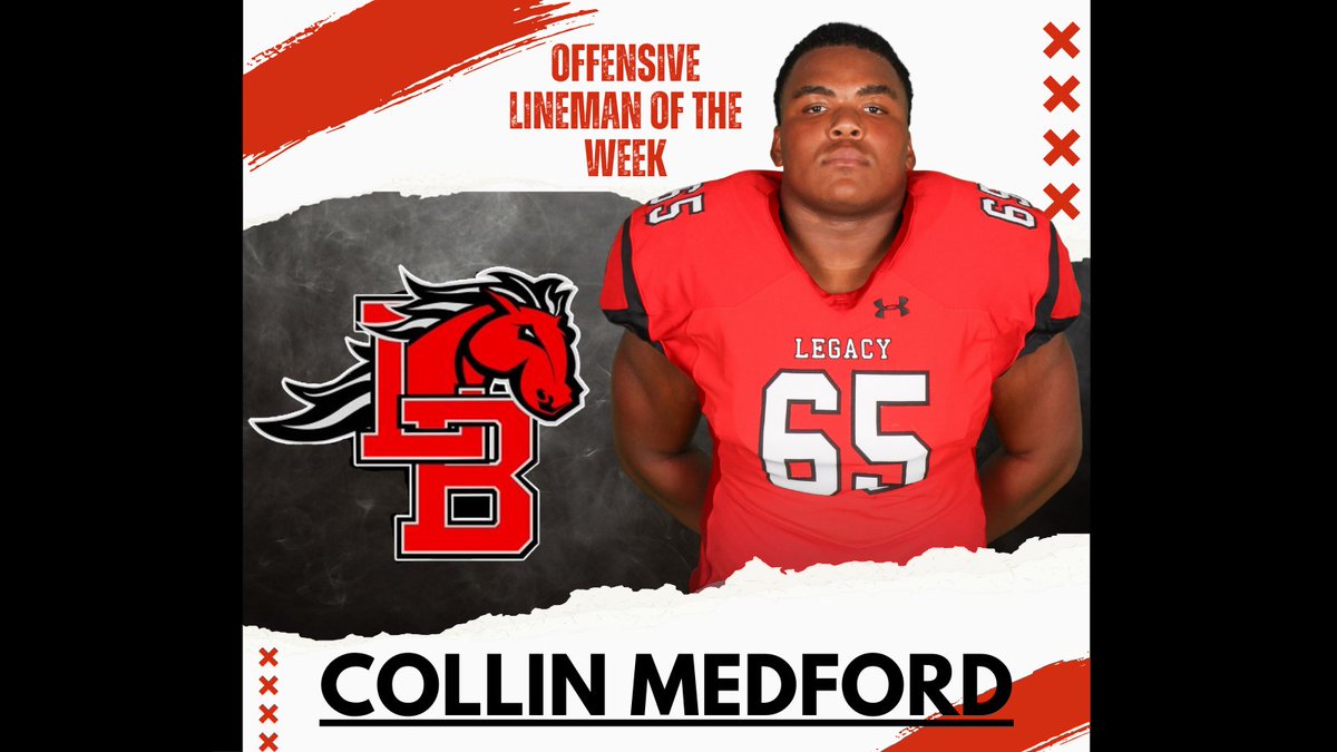 OFFENSIVE LINEMAN OF THE WEEK!!!

Collin Medford!
- 95%
- 8WB🥞

#Lside