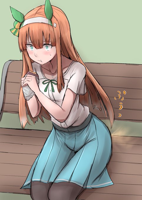 お題のき芋を食べてぷぅっと可愛いオナラをして恥じらうサイレンスズカさんです。 