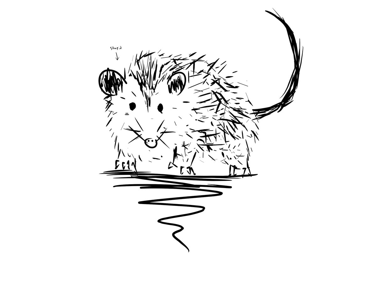 SnorpleM's tweet photo. im not really much of an artist but
possums are cool so
i sketched the vague idea of one
bc i was bored https://t.co/XKKr3Nl4hi
