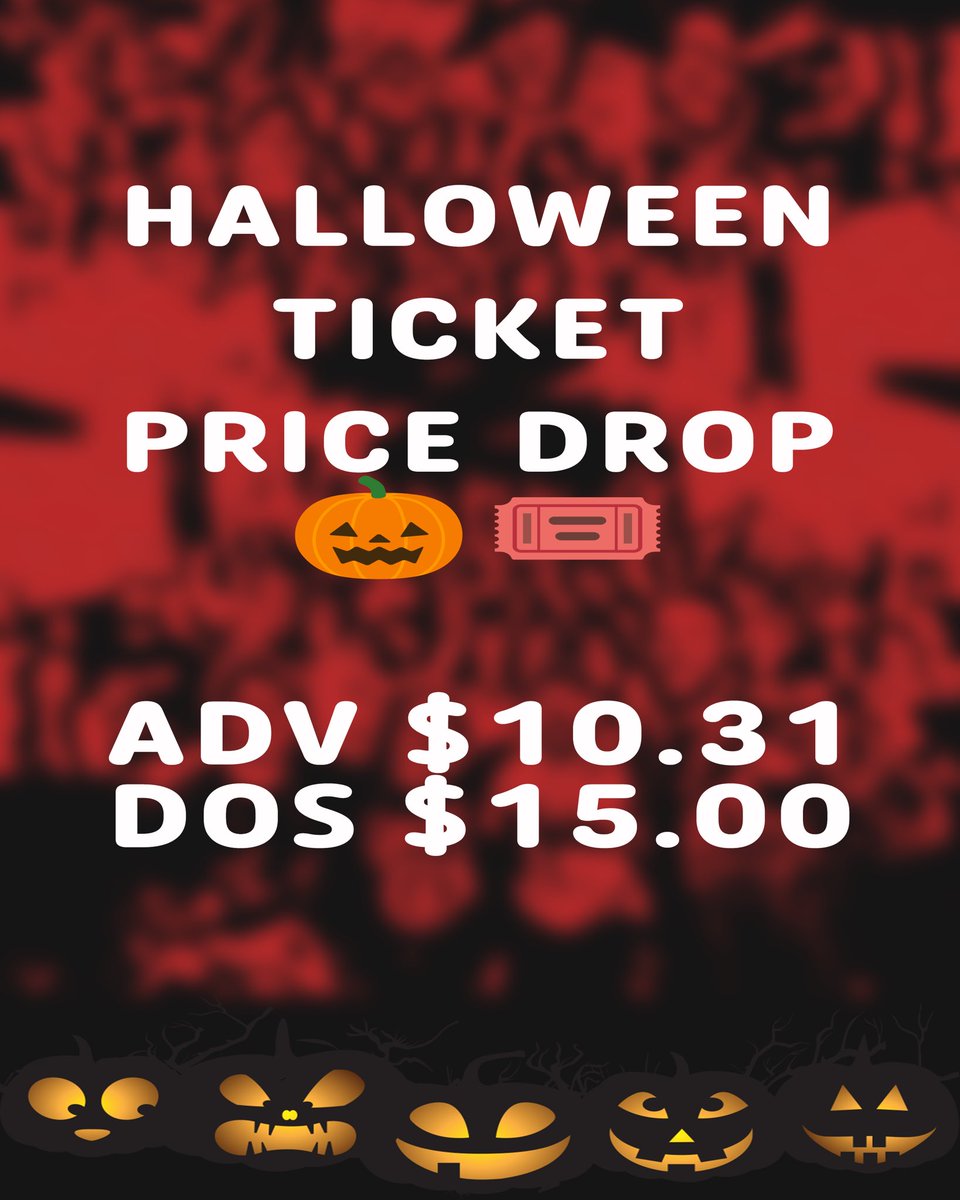 BIG ANNOUNCEMENT 📣‼️

Unfortunately, Go For Gold had to drop off this show, but we’re excited to announce PETT will be stepping in to fill their place this Saturday! 🤘 Due to this change, we’re also running an online Halloween sale where tickets are just $10.31 each! 🎃🎟️