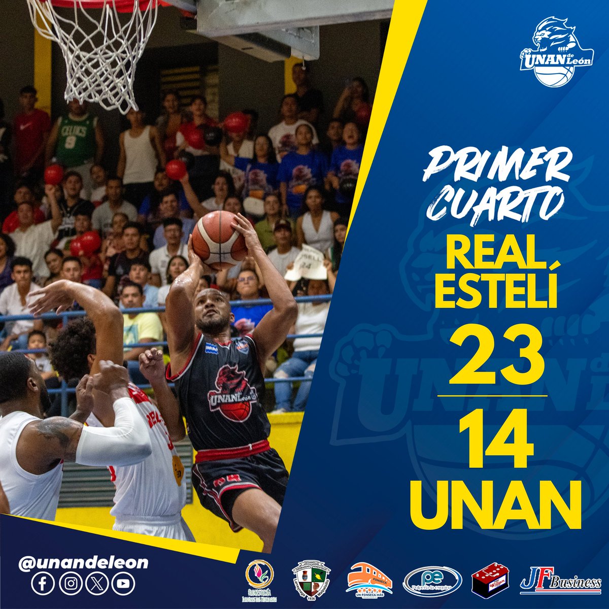 🏀 Finaliza el Primer Cuarto 🦁

⛹️‍♂️ ¡Vamos UNAN! 🦁

 #UNANdeLeón 🦁
 #LSB2024 🏀 
#OrgullosamenteUNANLeón ⛹️‍♂️